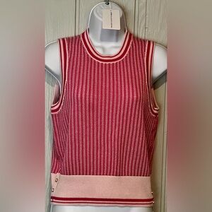 NWT. Autumn Cashmere Textured Two Tone Pink Vest